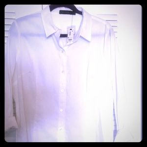 White button down collared shirt